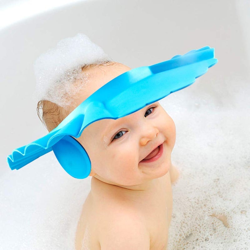 QUALIZA Foam Soft Adjustable Bath Cap for Toddler/Baby/Kids|Soft & Flexible Material|Size 30 x 28 CM (Pink) - Image 1
