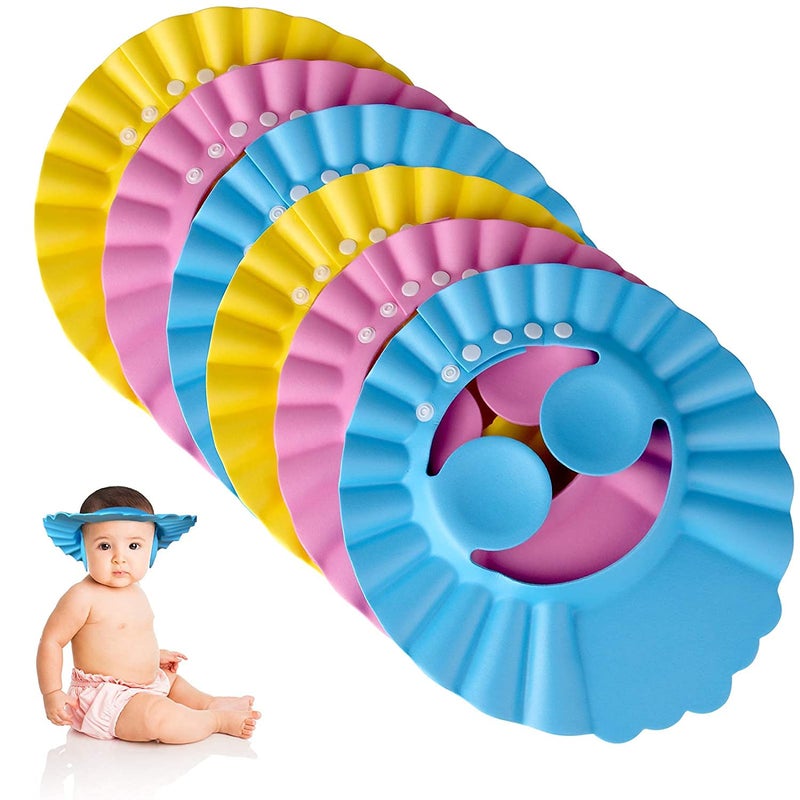 QUALIZA Foam Soft Adjustable Bath Cap for Toddler/Baby/Kids|Soft & Flexible Material|Size 30 x 28 CM (Pink) - Image 3