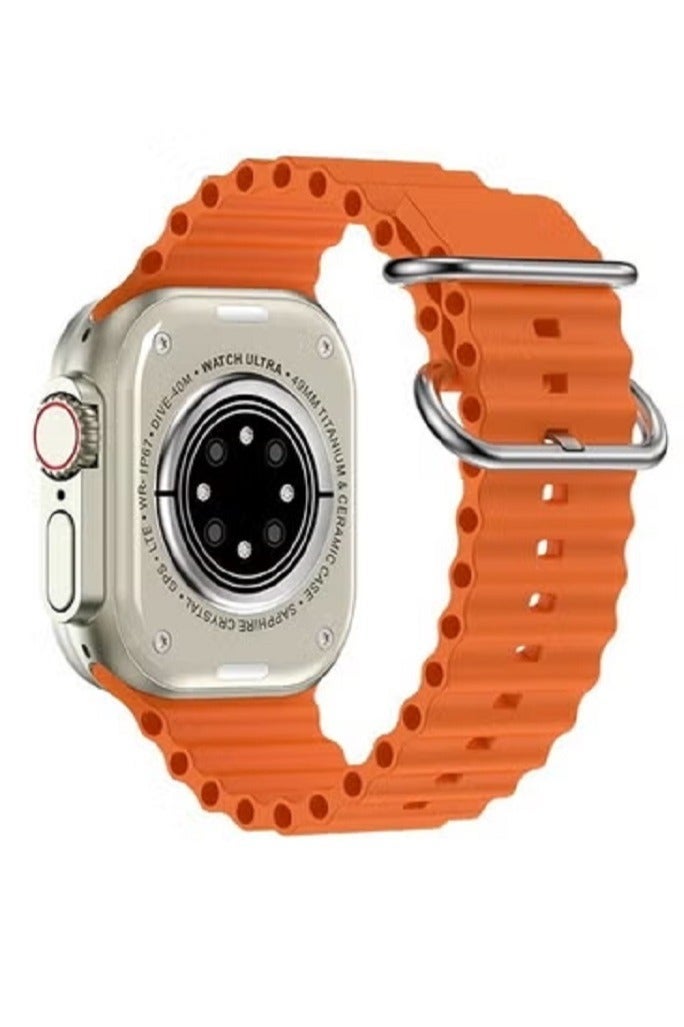 JOYFOCUS Z77 Ultra Smartwatch 2.1-inch IPS Full-angle HD Color Screen Bluetooth Call Smart Voice Assistant GPS Positioning Sports Watch-Orange - Image 4