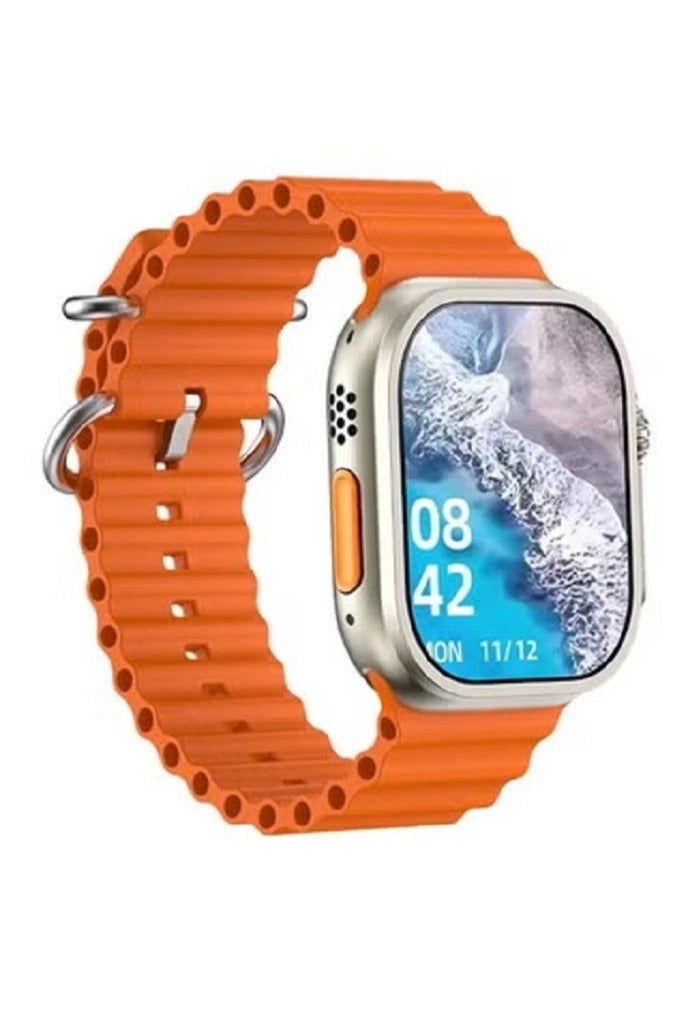 JOYFOCUS Z77 Ultra Smartwatch 2.1-inch IPS Full-angle HD Color Screen Bluetooth Call Smart Voice Assistant GPS Positioning Sports Watch-Orange - Image 2