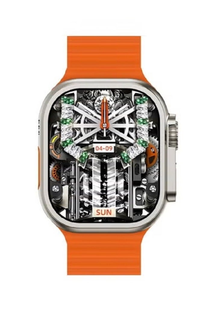 JOYFOCUS Z77 Ultra Smartwatch 2.1-inch IPS Full-angle HD Color Screen Bluetooth Call Smart Voice Assistant GPS Positioning Sports Watch-Orange - Image 3