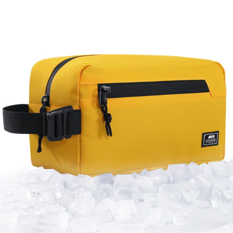 MIER Freezable Snack Bags Small Frozen Mini Cooler Lunch Bag Freezer Insulated Pouch for Adults Work Travel On-the-go,Yellow - Image 1