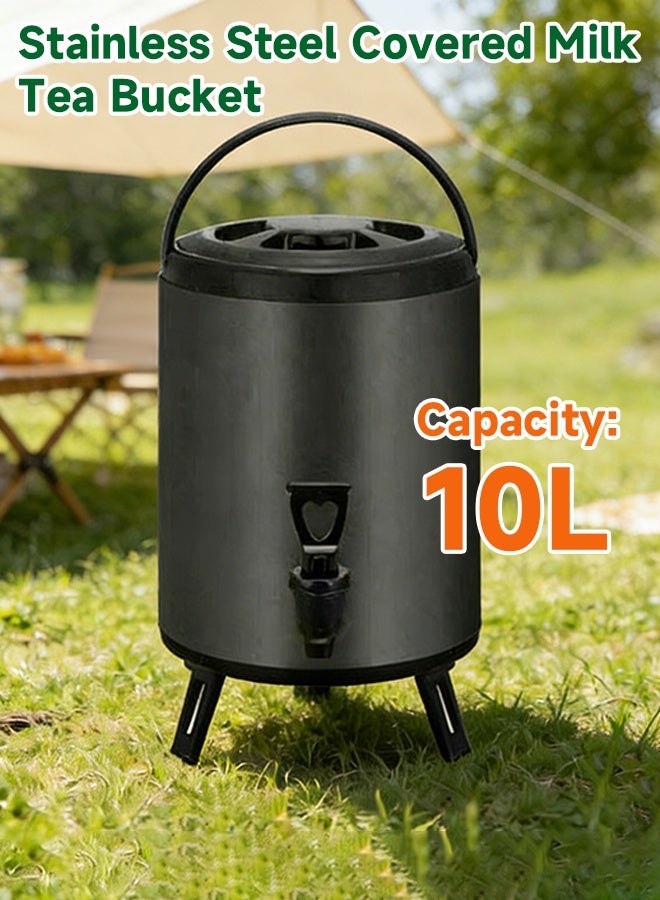 Stainless steel milk tea bucket - Commercial milk tea store thickened fully-foamed insulation bucket - Soy milk multi-purpose drinking bucket - Thickened insulation bucket - Image 1