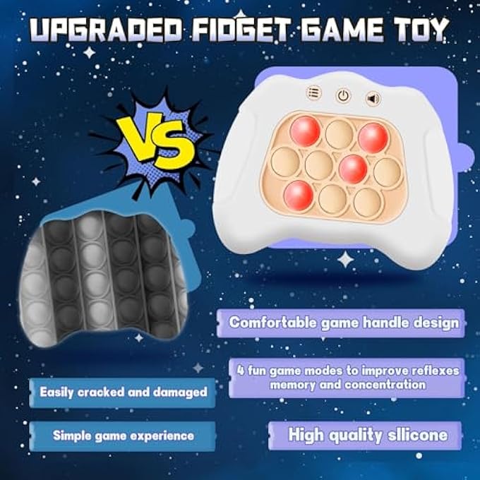 FIDGETS TOYS, FUN STRESS & ANXIETY RELIEF GAMES, HANDHELD GAME LIGHT BUBBLE PUZZLE TOYS FOR KIDS TEENS ADULTS DECOMPRESSION - Image 4