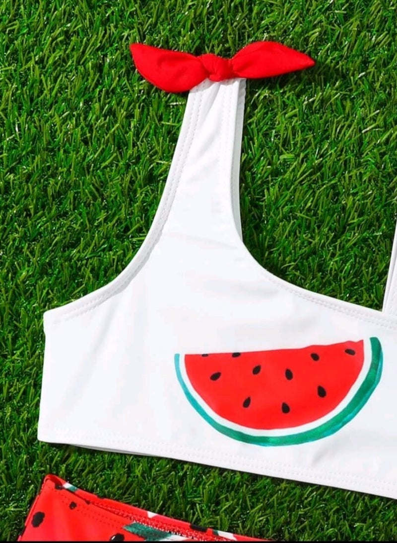 Shein Girl Watermelon Print Ruffle Trim Bikini Swimsuit  - Image 3