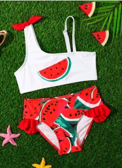 Shein Girl Watermelon Print Ruffle Trim Bikini Swimsuit  - Image 3