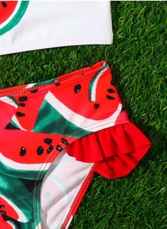 Shein Girl Watermelon Print Ruffle Trim Bikini Swimsuit  - Image 4