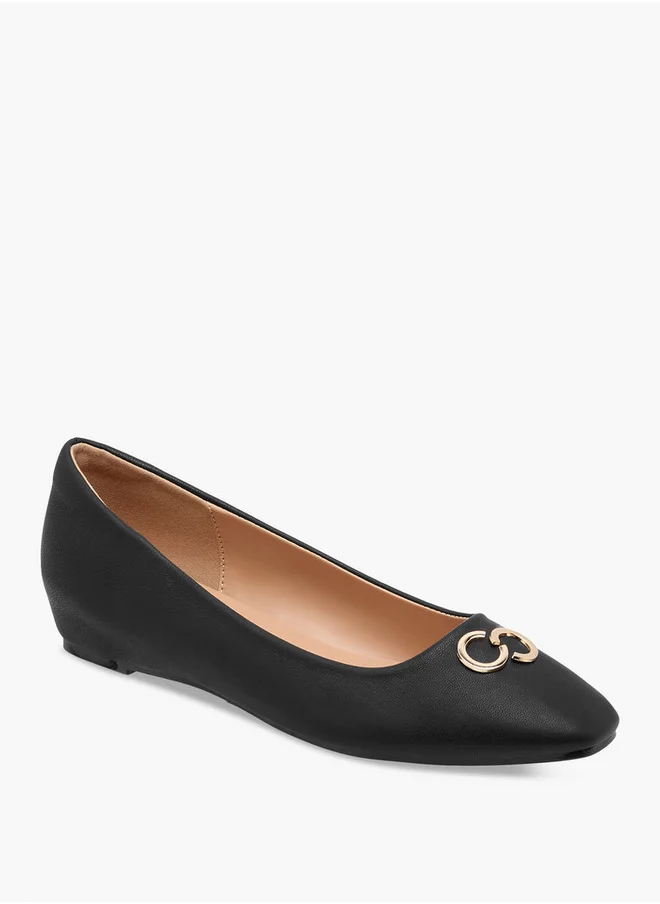 سيليست Women's Metal Accent Slip-On Ballerina Shoes