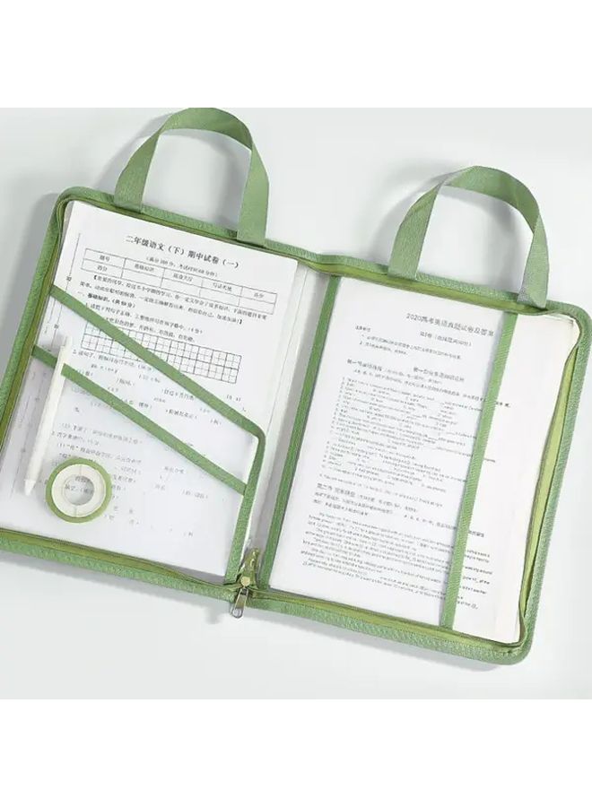 Blue A4 Transparent File Bag with Handle Large Capacity Document Organizer for Students - Image 5