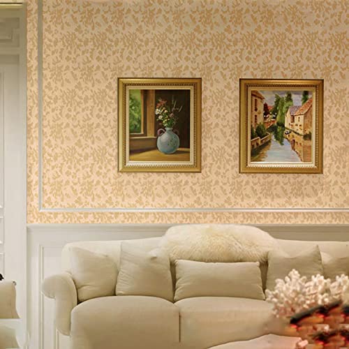 wolpin ورق جدران غرفة نوم وولبين (45 x 300 سم، وردي) | تصميم حب الورود والبيوني منقوش بنسيج مع لاصق ذاتي قابل للتقشير والالتصاق | ورق جدران تزييني لغرف البنات الوردية - Image 4