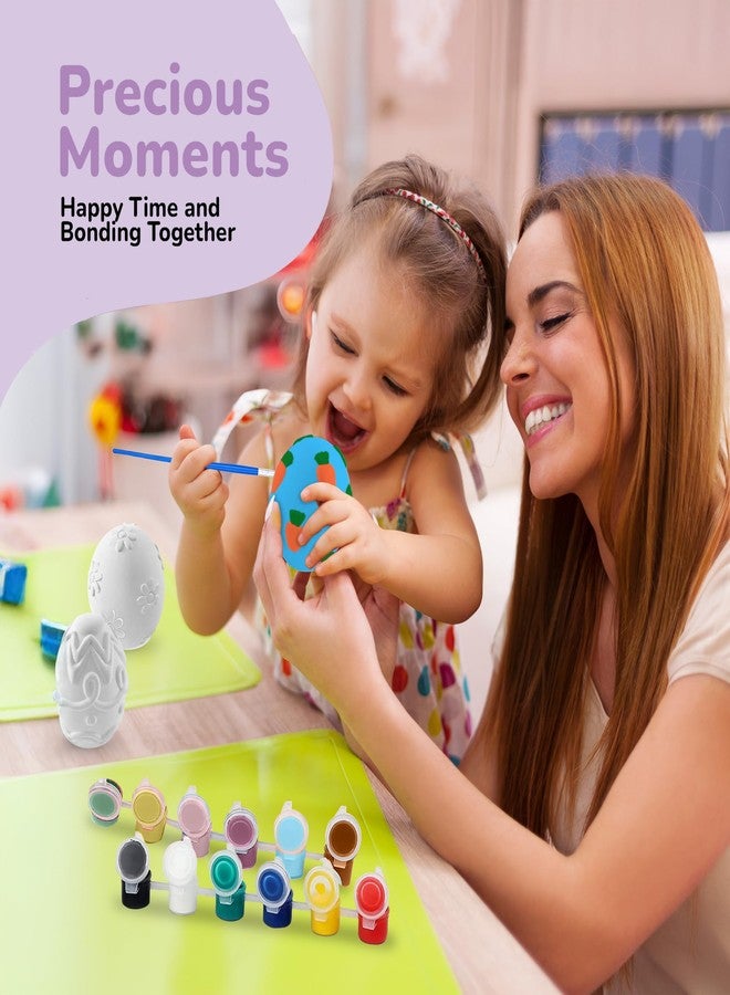 ArtCreativity مجموعة طلاء بيض عيد الفصح ثلاثية الأبعاد من آرت كرييتيفيتي - مجموعة حرف عيد الفصح تشمل قوالب، طلاء، فرش للأطفال والبالغين - مجموعة طلاء خزفي من الجص - هدايا افعلها بنفسك لربيع - حشوات سلال - Image 5