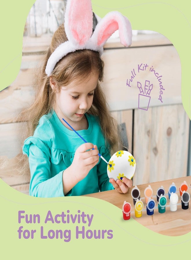 ArtCreativity مجموعة طلاء بيض عيد الفصح ثلاثية الأبعاد من آرت كرييتيفيتي - مجموعة حرف عيد الفصح تشمل قوالب، طلاء، فرش للأطفال والبالغين - مجموعة طلاء خزفي من الجص - هدايا افعلها بنفسك لربيع - حشوات سلال - Image 3