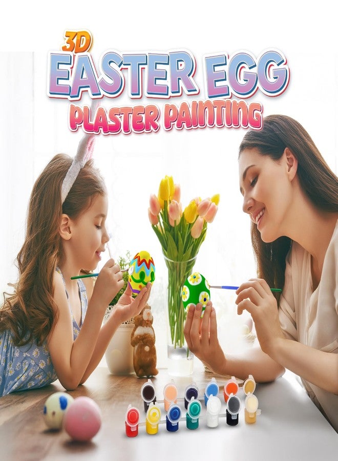 ArtCreativity مجموعة طلاء بيض عيد الفصح ثلاثية الأبعاد من آرت كرييتيفيتي - مجموعة حرف عيد الفصح تشمل قوالب، طلاء، فرش للأطفال والبالغين - مجموعة طلاء خزفي من الجص - هدايا افعلها بنفسك لربيع - حشوات سلال - Image 2