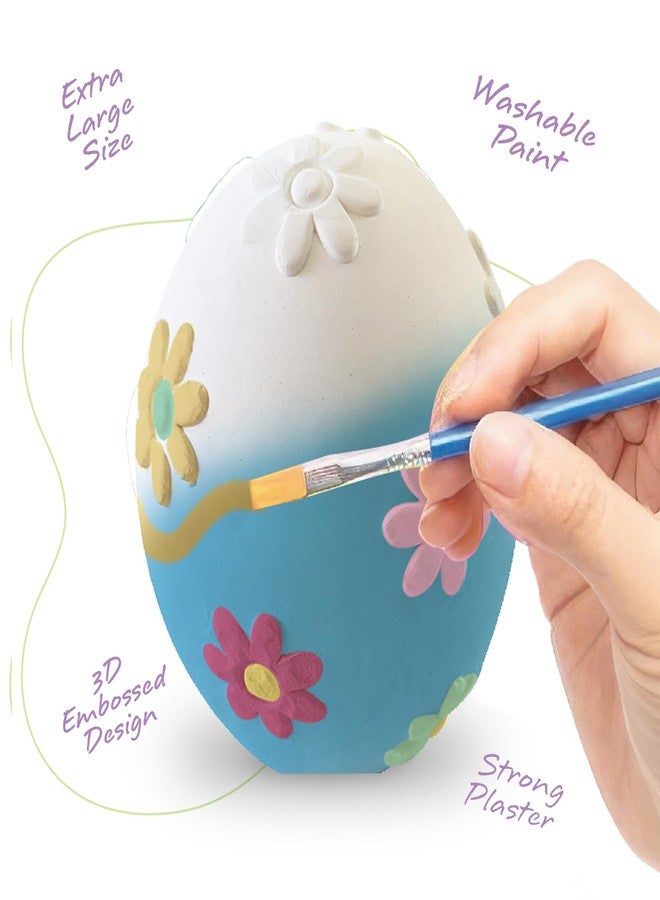 ArtCreativity مجموعة طلاء بيض عيد الفصح ثلاثية الأبعاد من آرت كرييتيفيتي - مجموعة حرف عيد الفصح تشمل قوالب، طلاء، فرش للأطفال والبالغين - مجموعة طلاء خزفي من الجص - هدايا افعلها بنفسك لربيع - حشوات سلال - Image 4