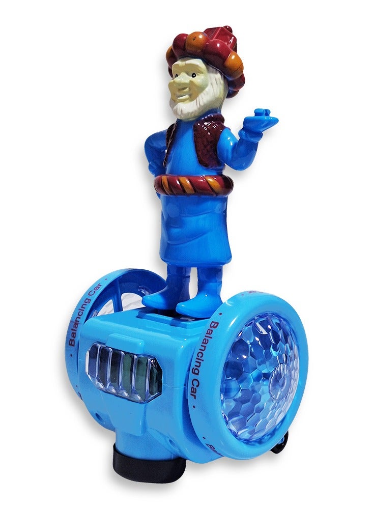 Ramadan Lantern, Great Musical Action Toy for Kids, Dancing Ramadan Lantern with Cartoon Characters on Luminous Moving Wheel Board Cute Ramadan Lanterns, New Ramadan Lantern Toy for Kids, Model NO.02-3, Thin Man, Blue - Image 4