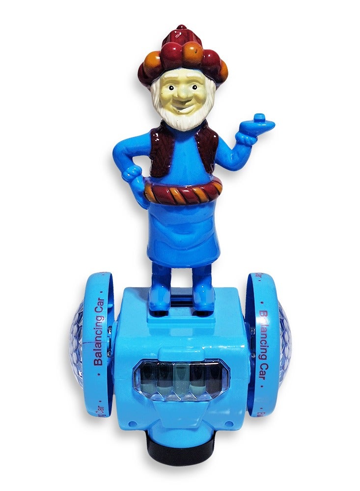 Ramadan Lantern, Great Musical Action Toy for Kids, Dancing Ramadan Lantern with Cartoon Characters on Luminous Moving Wheel Board Cute Ramadan Lanterns, New Ramadan Lantern Toy for Kids, Model NO.02-3, Thin Man, Blue - Image 1