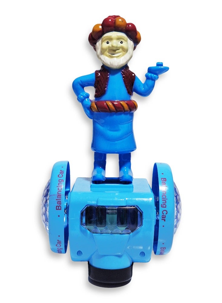 Ramadan Lantern, Great Musical Action Toy for Kids, Dancing Ramadan Lantern with Cartoon Characters on Luminous Moving Wheel Board Cute Ramadan Lanterns, New Ramadan Lantern Toy for Kids, Model NO.02-3, Thin Man, Blue - Image 3
