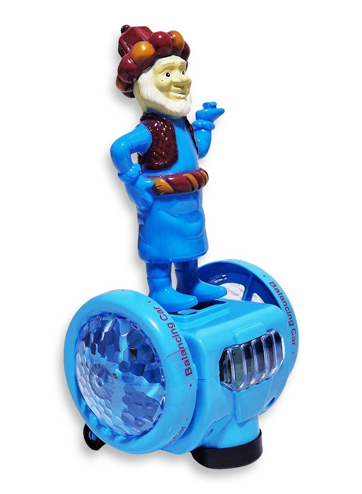 Ramadan Lantern, Great Musical Action Toy for Kids, Dancing Ramadan Lantern with Cartoon Characters on Luminous Moving Wheel Board Cute Ramadan Lanterns, New Ramadan Lantern Toy for Kids, Model NO.02-3, Thin Man, Blue - Image 2