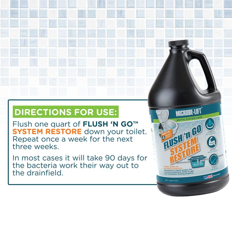 Microbe Lift MICROBE-LIFT Emergency Septic Tank System Restore - Fast Acting Septic Tank Clog and Odor Removal for Troubled Septic Tanks Up to 2,500 Gallons - 1 Gallon - Image 5
