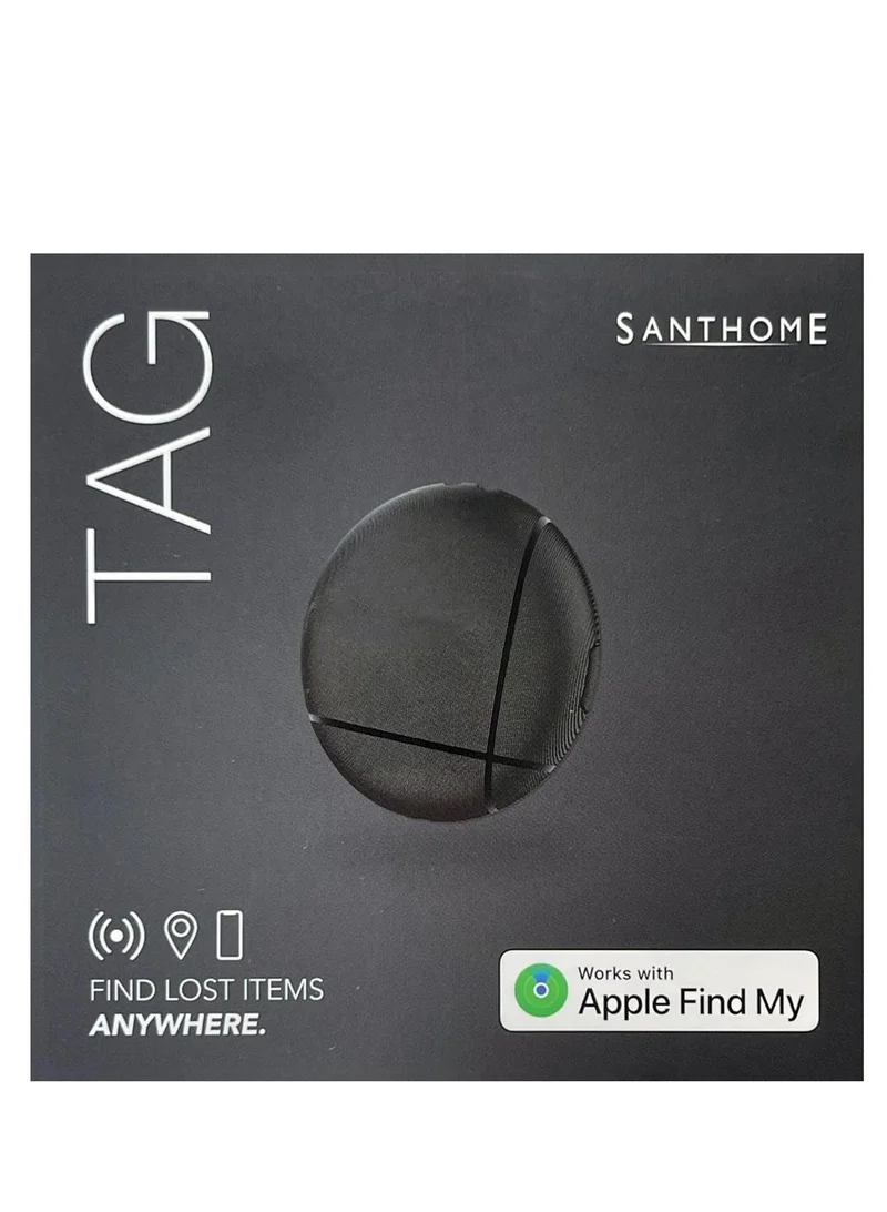 سانثوم علامة Santhome - جهاز تعقب العناصر المعتمد من MFI والمتوافق مع Apple Find My وKeychain وLuggage Finder وجهاز التتبع العالمي وبديل AirTag للمحافظ وحقائب الظهر والأشياء الشخصية (1)