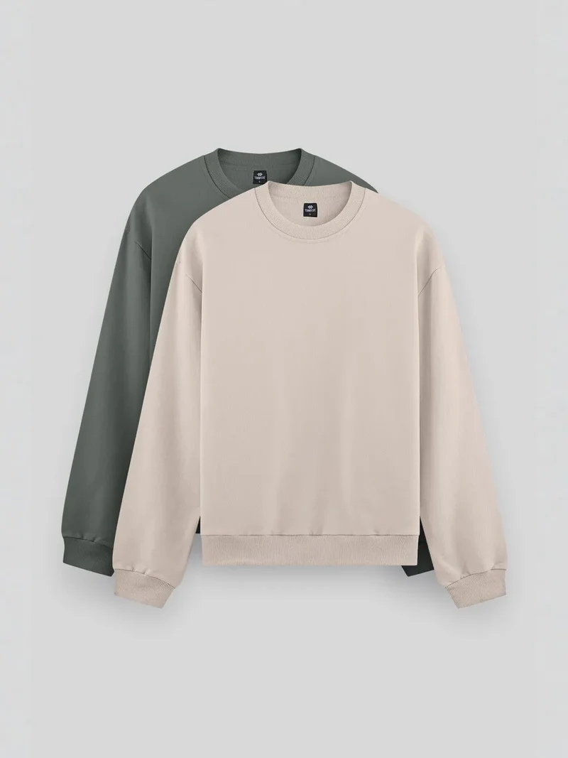 تومي لايف TOMMY Men's Plain Crew Neck Sweatshirt
