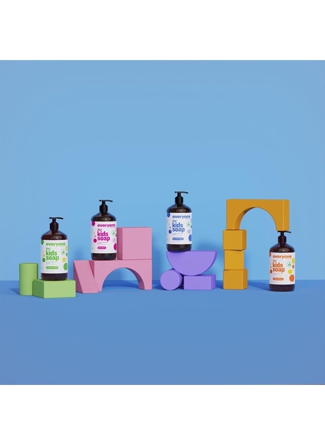everyone for every body - Everyone 3-in-1 Kids Soap, Body Wash, Bubble Bath, Shampoo, 32 Ounce (Pack of 1), Orange Squeeze, Coconut Cleanser with Plant Extracts and Pure Essential Oils - Image 1