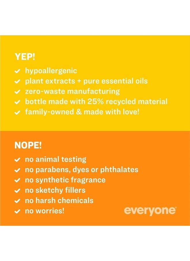 everyone for every body - Everyone 3-in-1 Kids Soap, Body Wash, Bubble Bath, Shampoo, 32 Ounce (Pack of 1), Orange Squeeze, Coconut Cleanser with Plant Extracts and Pure Essential Oils - Image 1