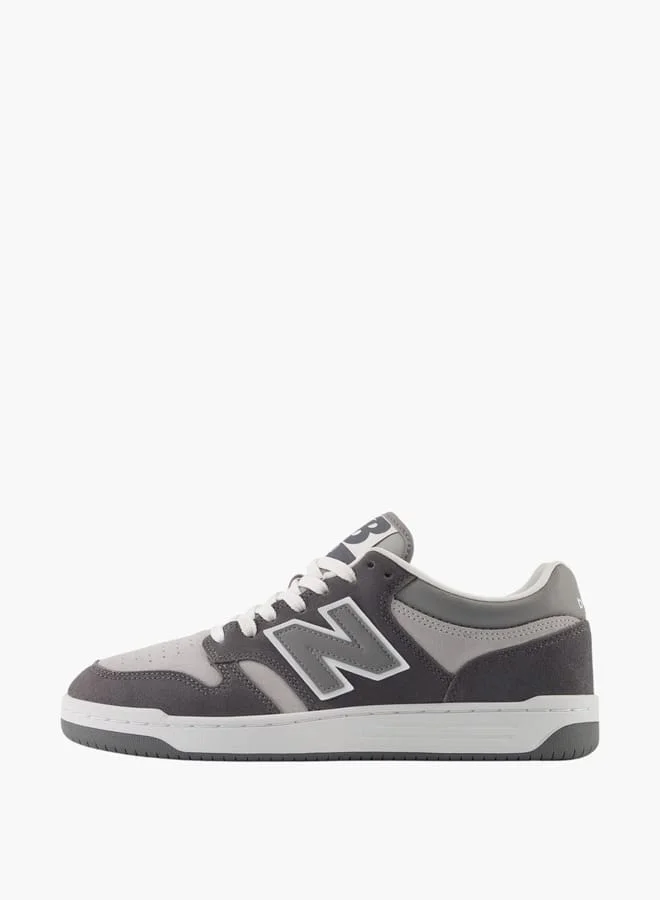 New Balance Men's Logo Detail Sneakers with Lace-Up Closure - 480