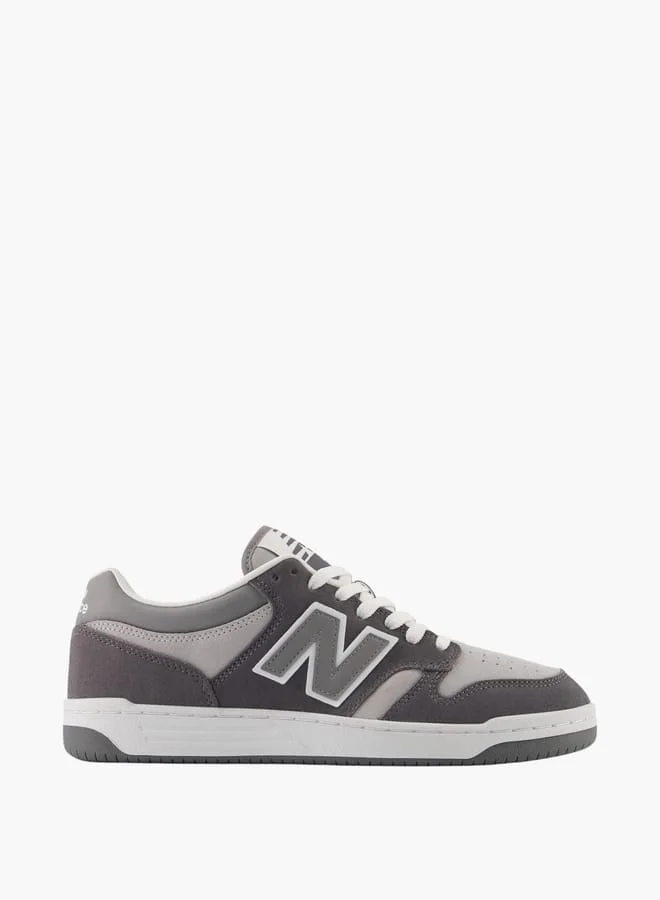نيو بالانس Men's Logo Detail Sneakers with Lace-Up Closure - 480