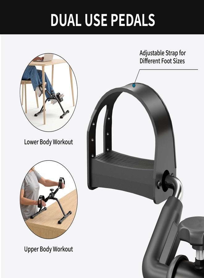 LEWANJA Pedal Exerciser Mini Stationary Cycle with Adjustable Resistance, Under Desk Bike for Home Exercise Equipment, Lightweight and Compact - Image 4