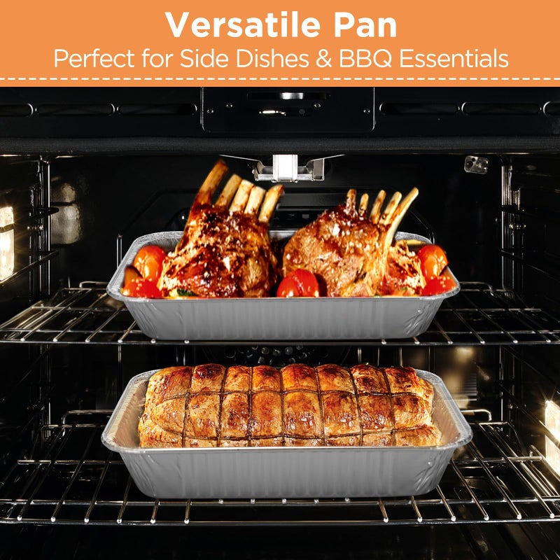 Sageme 20 Pack Weber Grills Compatible Drip Pans 6415 for Weber Grills Spirit Gas Grills, Q Grills, Genesis and Genesis II LX 200 300 Series Disposable Aluminum Foil Grease Trays 6 x 1.4 x 8.6 Inches - Image 5