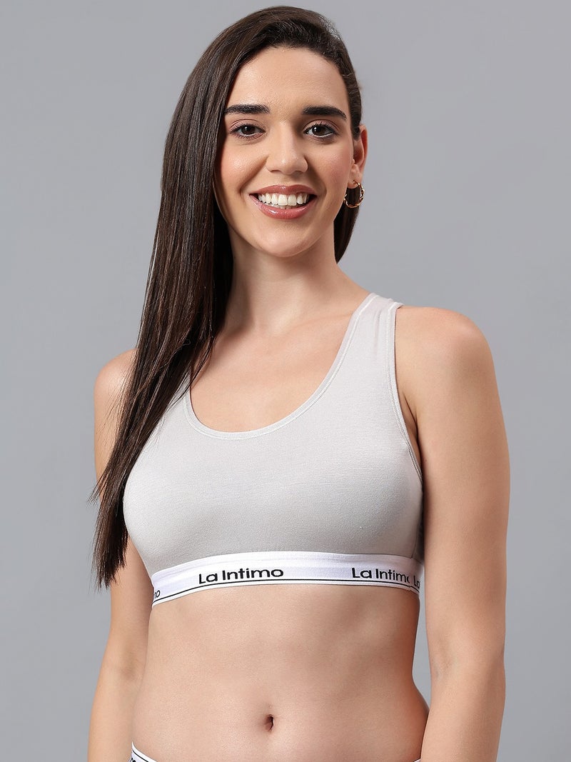 La Intimo Padded Slip On Racerback Bra - Image 1