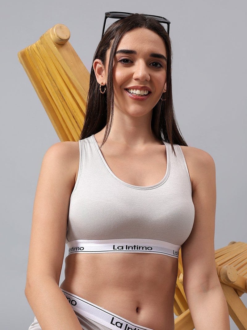 La Intimo Padded Slip On Racerback Bra - Image 4