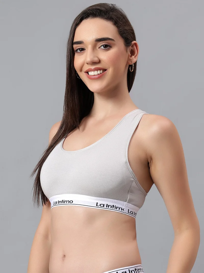 La Intimo Padded Slip On Racerback Bra