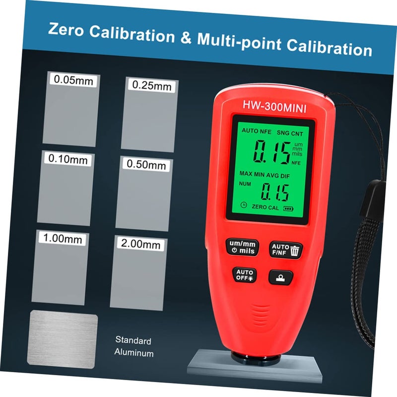 Digital Paint Thickness Gauge High Precision Magnetic Non Magnetic Car Coating Tester - Image 5