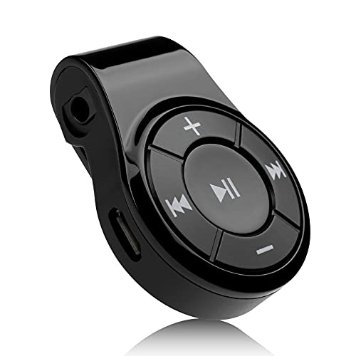Bluebyte Bluetooth Receiver/Car Kit, Bluebyte Clip Wireless Audio Receiver for Headphones car Audio,Wireless Adapter Support Hands-Free Calling,Bluetooth 5.0 Low Latency for Music(Glossy Black). - Image 1
