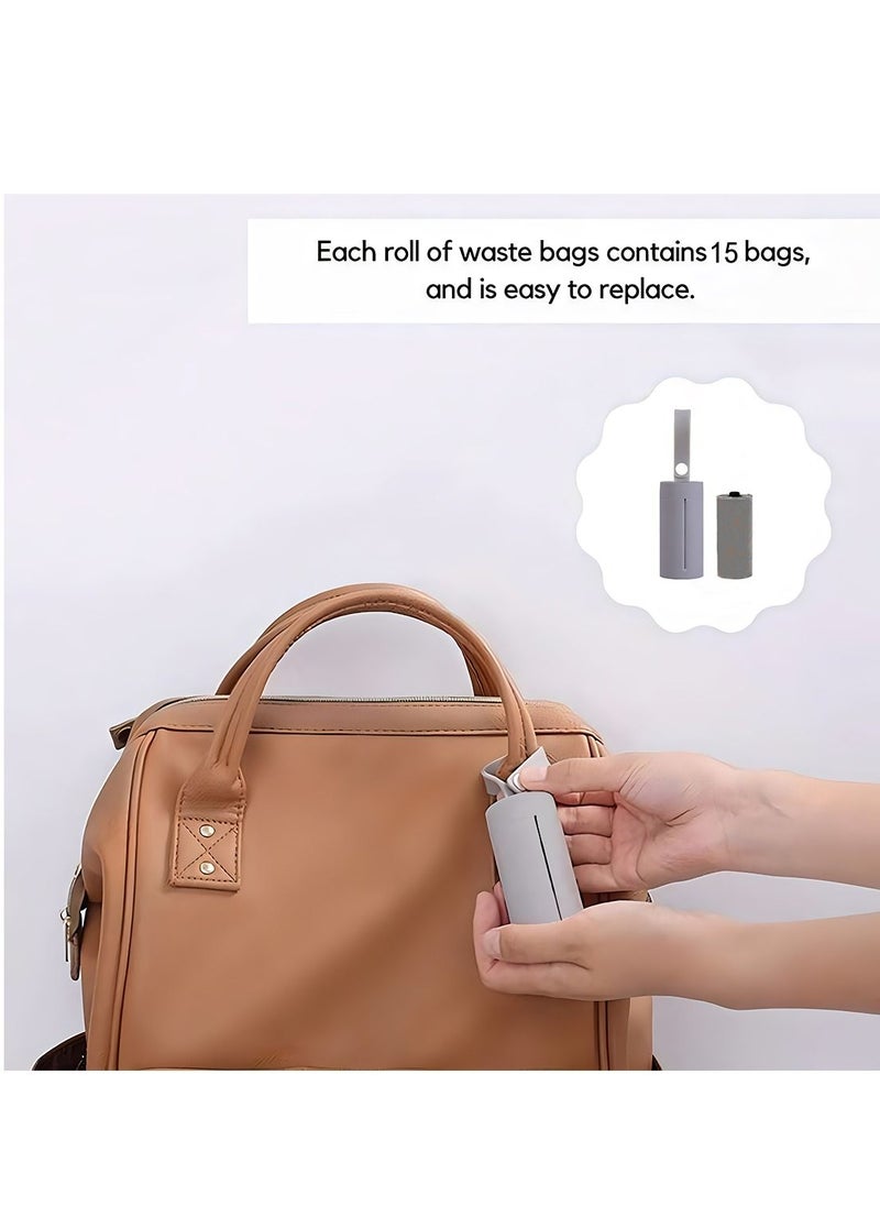 LuQu - Luqu Diaper Disposal Bag Dispenser with 2 Biodegradable Garbage Bag Rolls-Pack Of 5 - Image 1