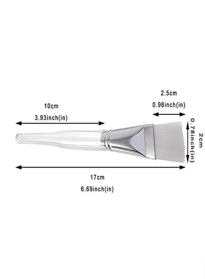 VEDETIC Professional 2pcs Plastic White Flat Bleach Face Pack Applicator Soft Brush for Men and Women, Home Use, Salon Use, Parlour Use - Image 2