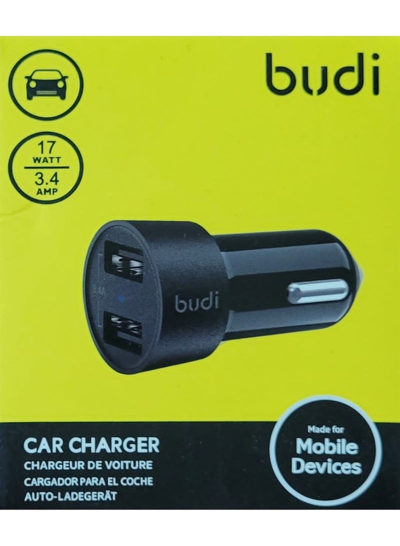بودي شاحن سيارة مع منفذين USB 17W