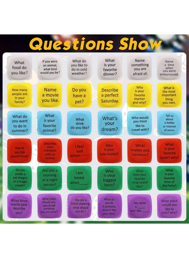 Hanaive 12 قطعة مكعبات المحادثة التعليمية أنشطة التعلم العاطفي الاجتماعي مكعب إسفنجي للفصول الدراسية مدرسة المعلم لوازم ألعاب الحفلات - Image 4
