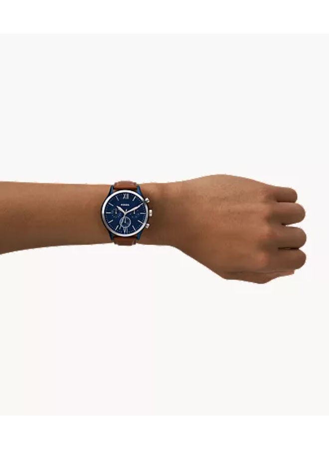 فوسيل Men Leather Chronograph Wrist Watch BQ2402 - Image 2