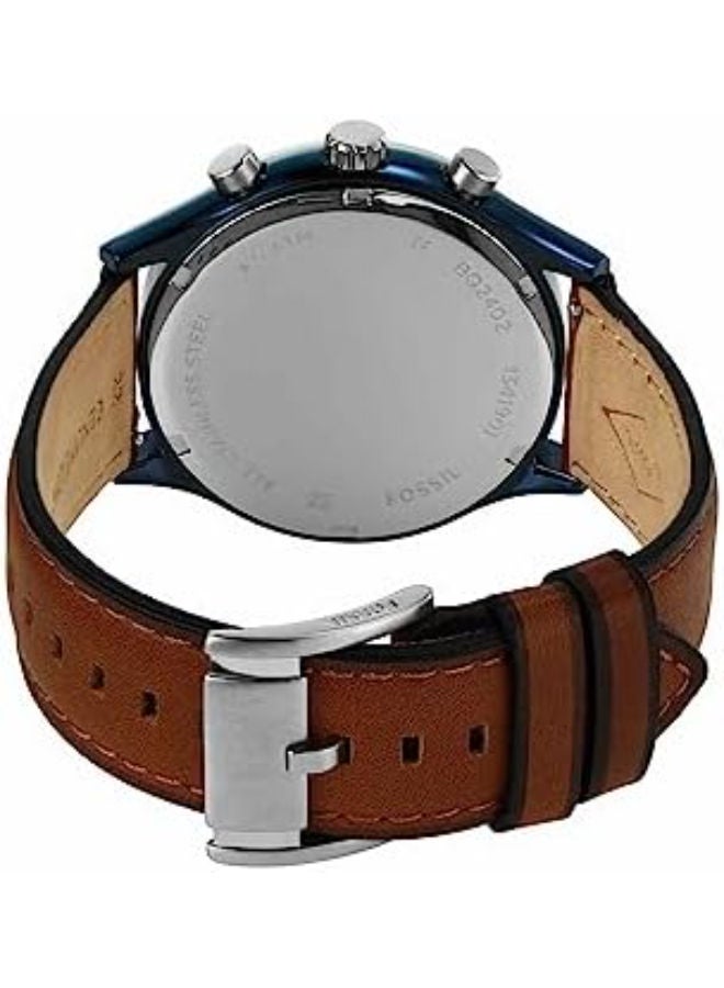 فوسيل Men Leather Chronograph Wrist Watch BQ2402 - Image 4