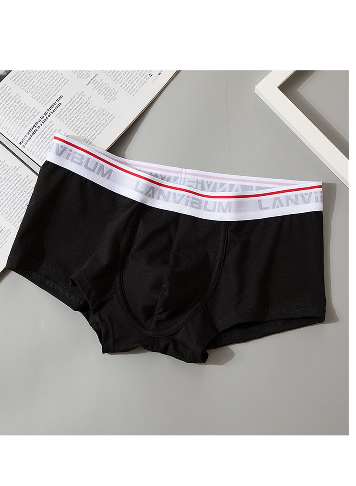 Loquat Student Youth Mid - Waist Cotton Boxers Black | Best Price UAE ...