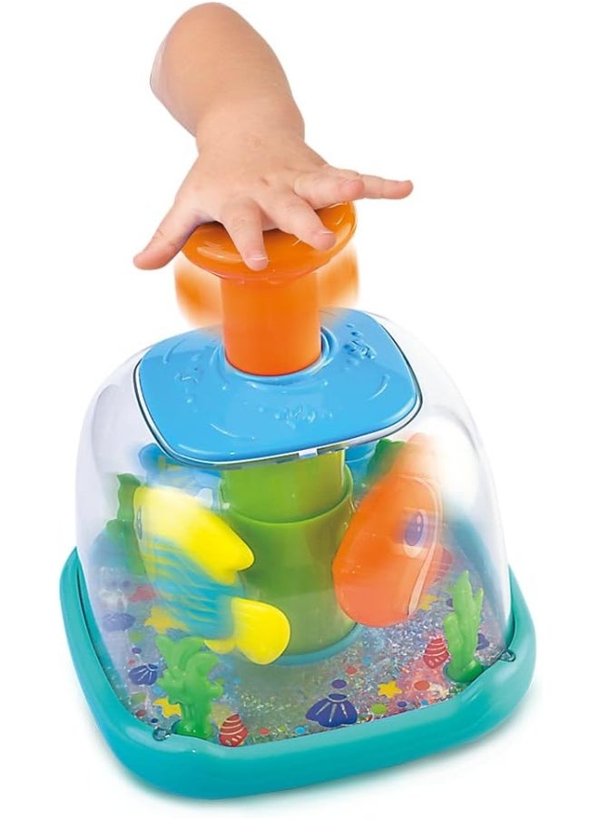 Hap-p-kid Little Learners Aquarium Push 'N Spin - Interactive Spinning Fish Toy  - Image 3