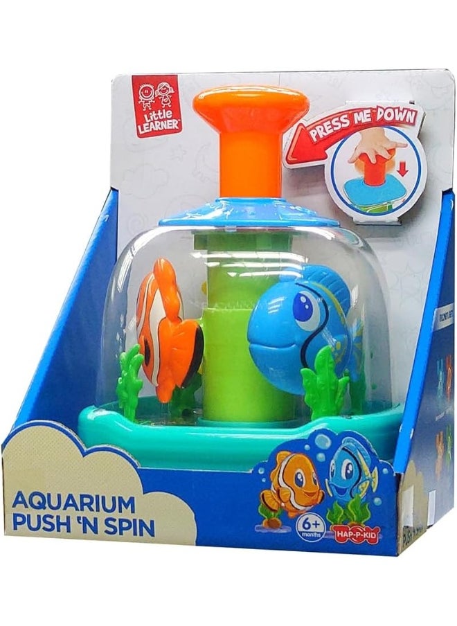 Hap-p-kid Little Learners Aquarium Push 'N Spin - Interactive Spinning Fish Toy  - Image 4