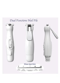 SYOSI Baby Nail File Electric Nail Trimmer, USB Rechargeable 20 in 1 Toddler Nails Clippers Safe Kit Built-In LED Light Replacement Heads, Newborn Toes and Fingernails, Trim and Polish  - Image 4