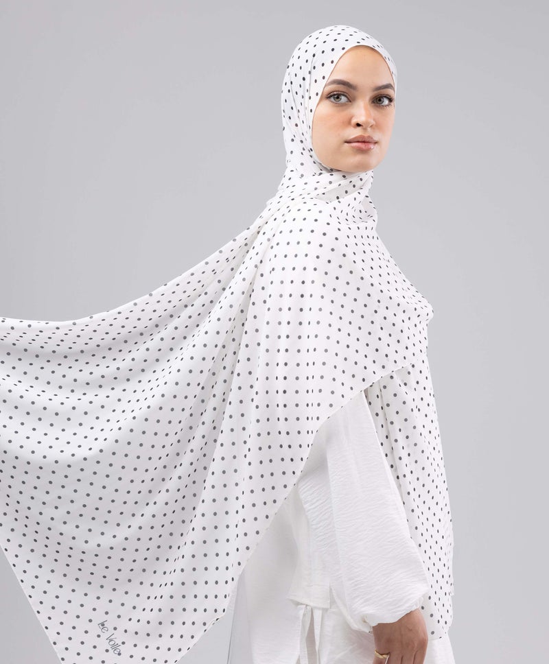طرحة شيفون — Chess Dots Chiffon Scarf
