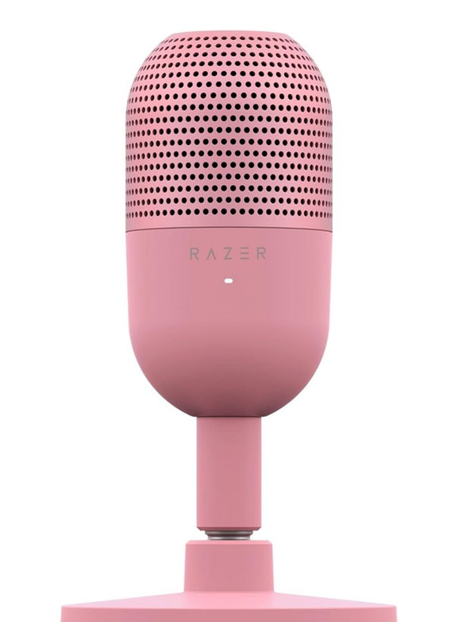 ريزر ميكروفون Razer Seiren V3 Mini USB، ميكروفون مكثف، نمط التقاط فائق القلب، مستشعر كتم الصوت بلمسة واحدة مع مؤشر LED، ممتص للصدمات، صغير الحجم للغاية، كمبيوتر شخصي، Discord، OBS Studio، XSplit - كوارتز - Image 1