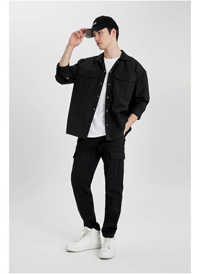DeFacto - Man Oversize Fit Woven Long Sleeve Shirt - Image 1
