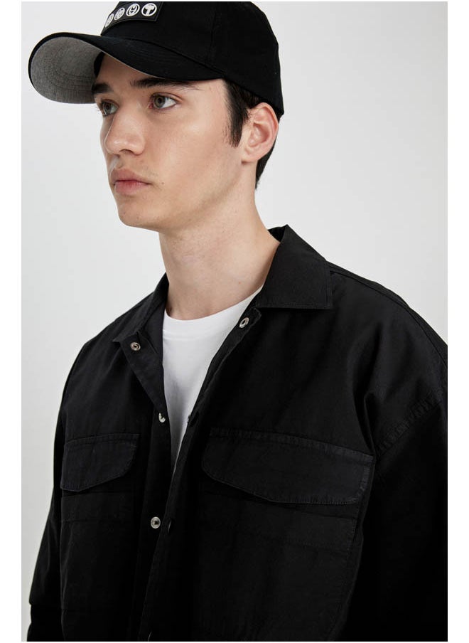 DeFacto - Man Oversize Fit Woven Long Sleeve Shirt - Image 1